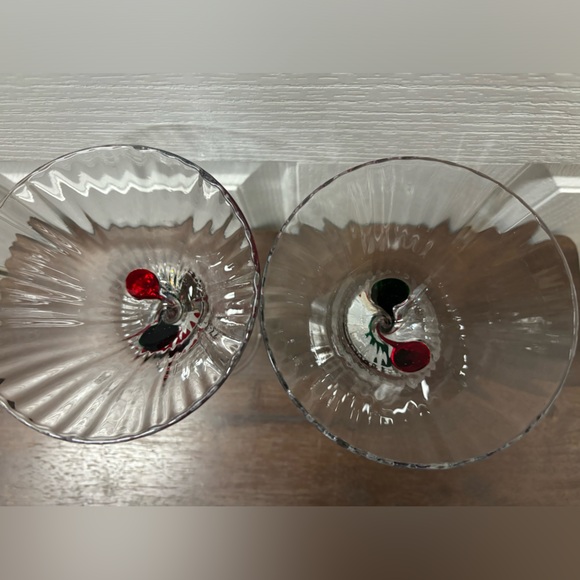Pier 1 3 Martini Holiday Glasses - Picture 5 of 10